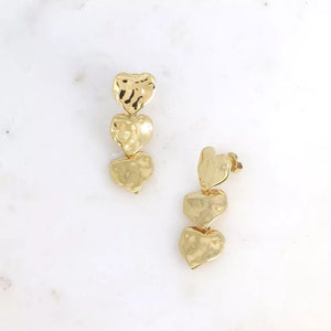 Margot Heart Earrings in Gold