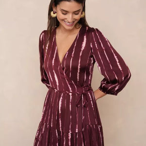 Ana Tie-Dye Print Wrap Dress