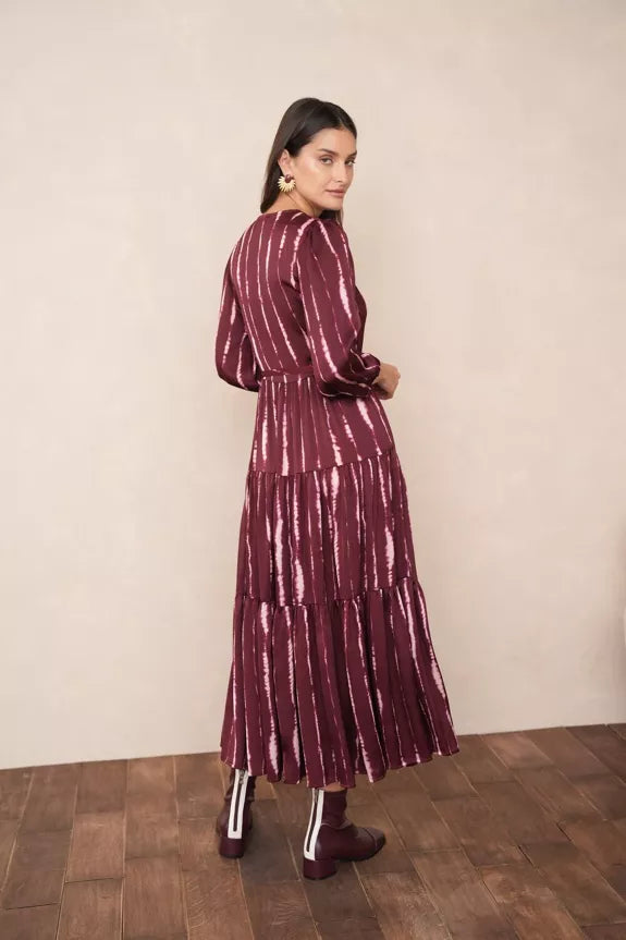 Ana Tie-Dye Print Wrap Dress