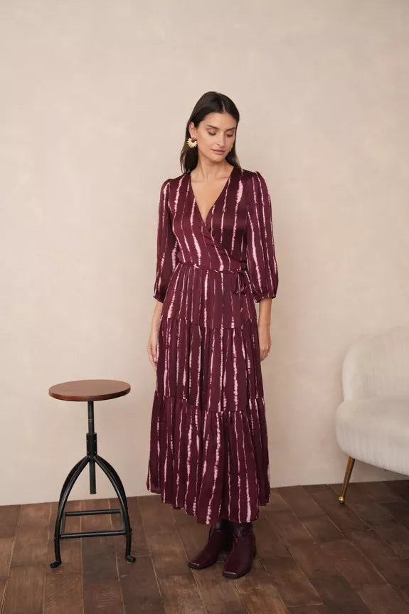 Ana Tie-Dye Print Wrap Dress