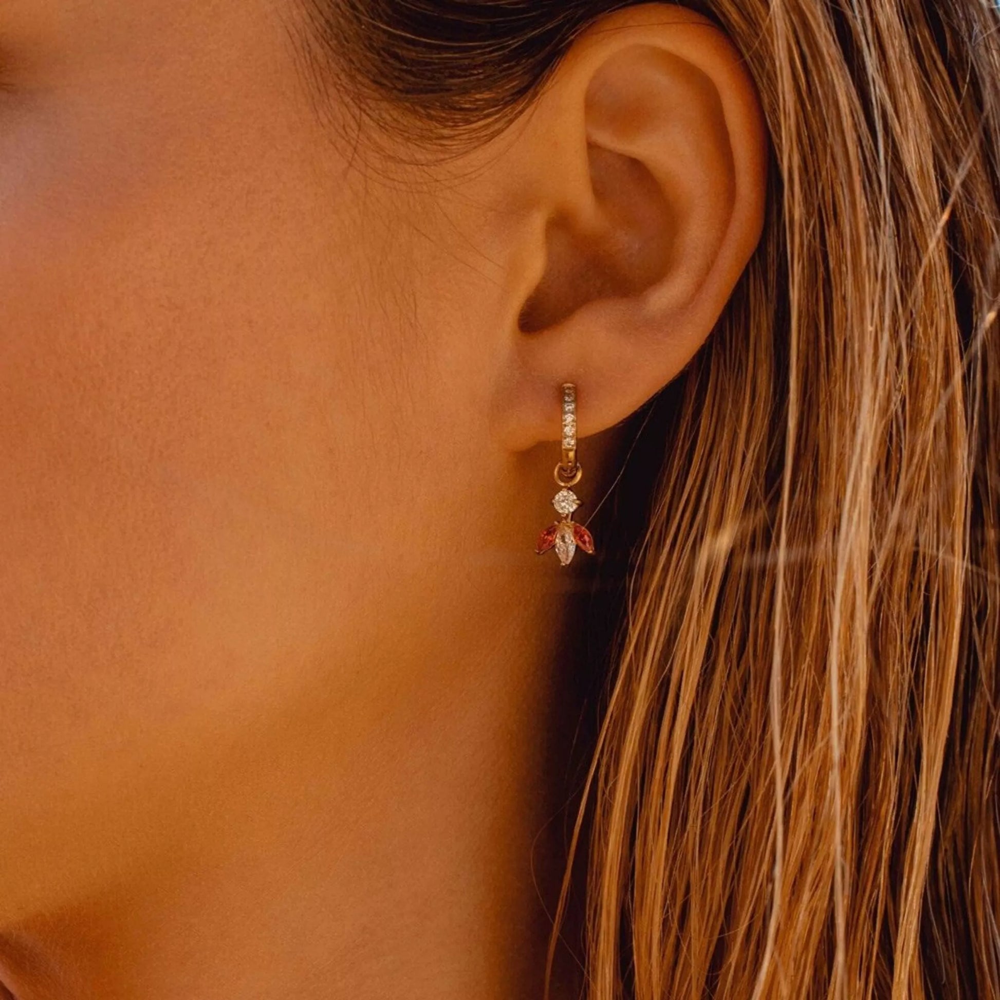 Emma Mini Hoops Green