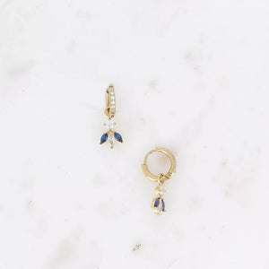 Emma Mini Hoops Blue