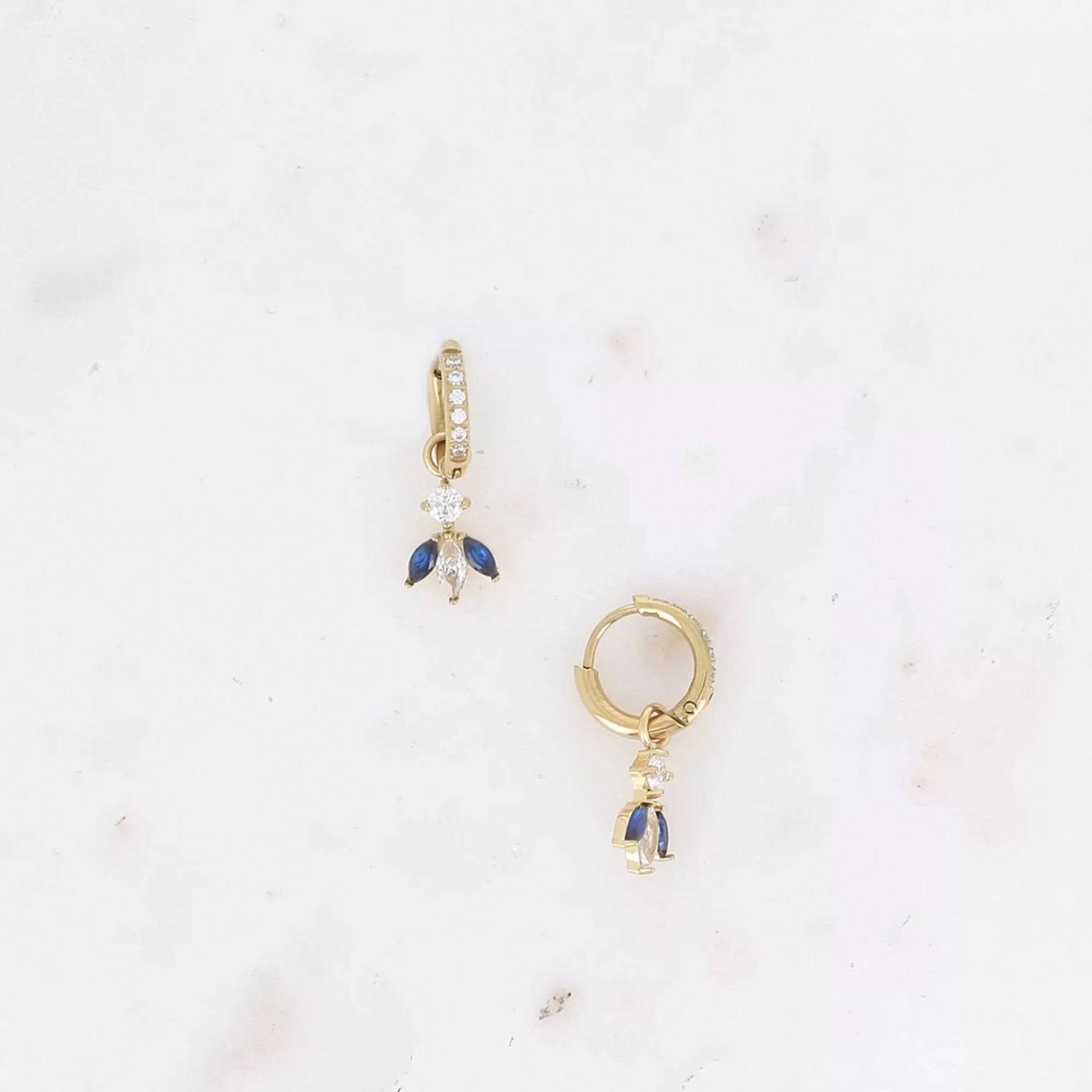 Emma Mini Hoops Blue