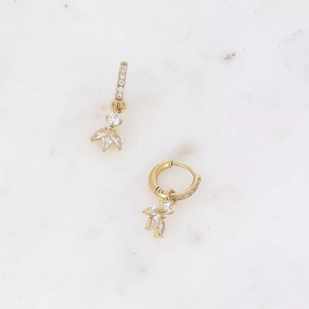 Emma Mini Hoops White