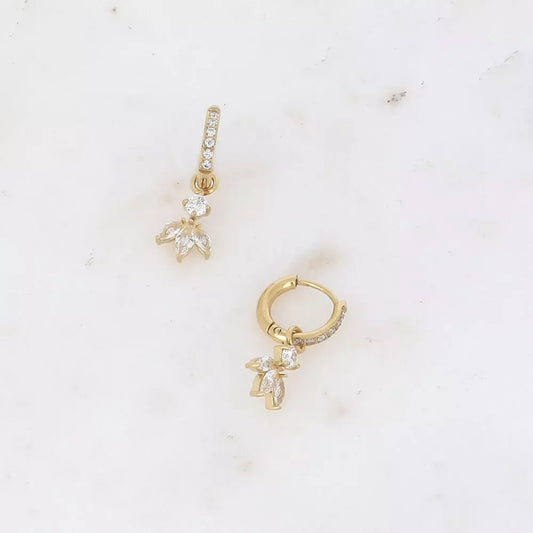 Emma Mini Hoops White