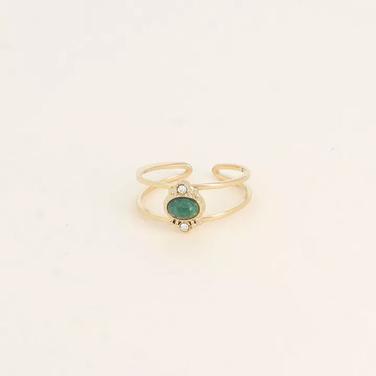 Delicate Green Gemstone Ring