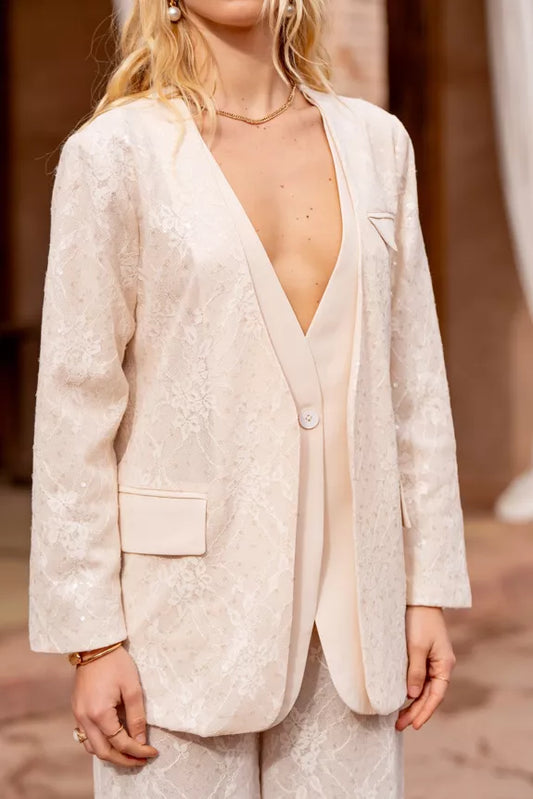 2-in-1 Sequin Lace Jacket