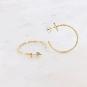Large Star Hoops in Gold