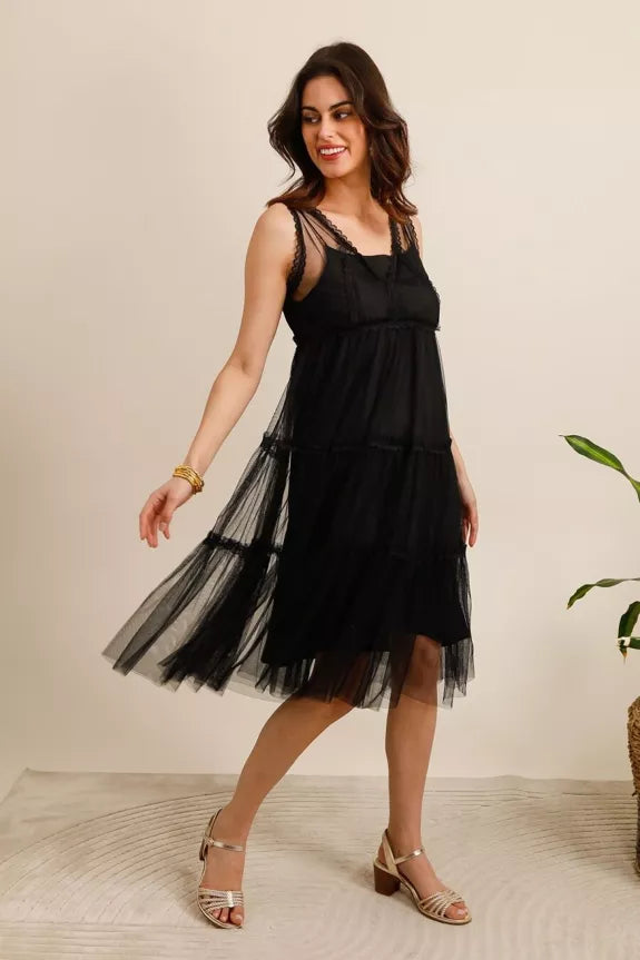 Tulle midi dress