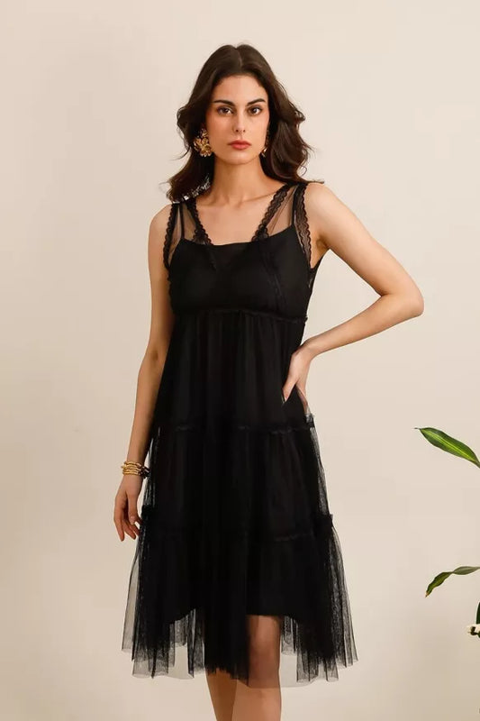 Tulle midi dress