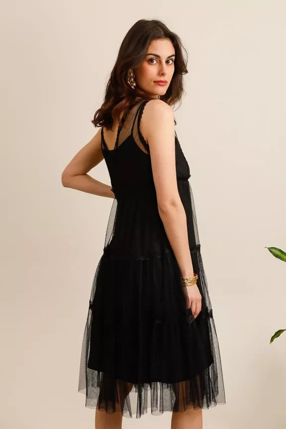 Tulle midi dress