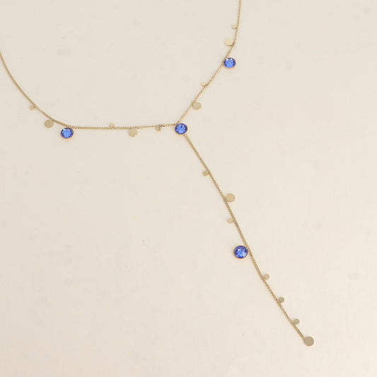 Lumira Necklace Swarovski Stones Blue