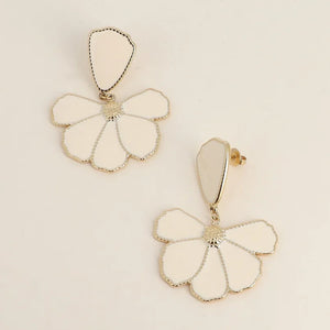 Blanche Statement  Flower Earrings