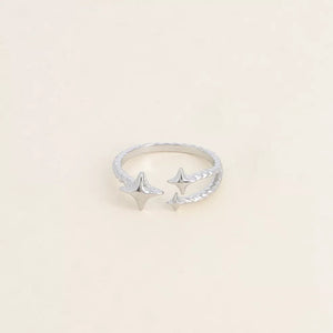 Ester Open Star Ring in Silver