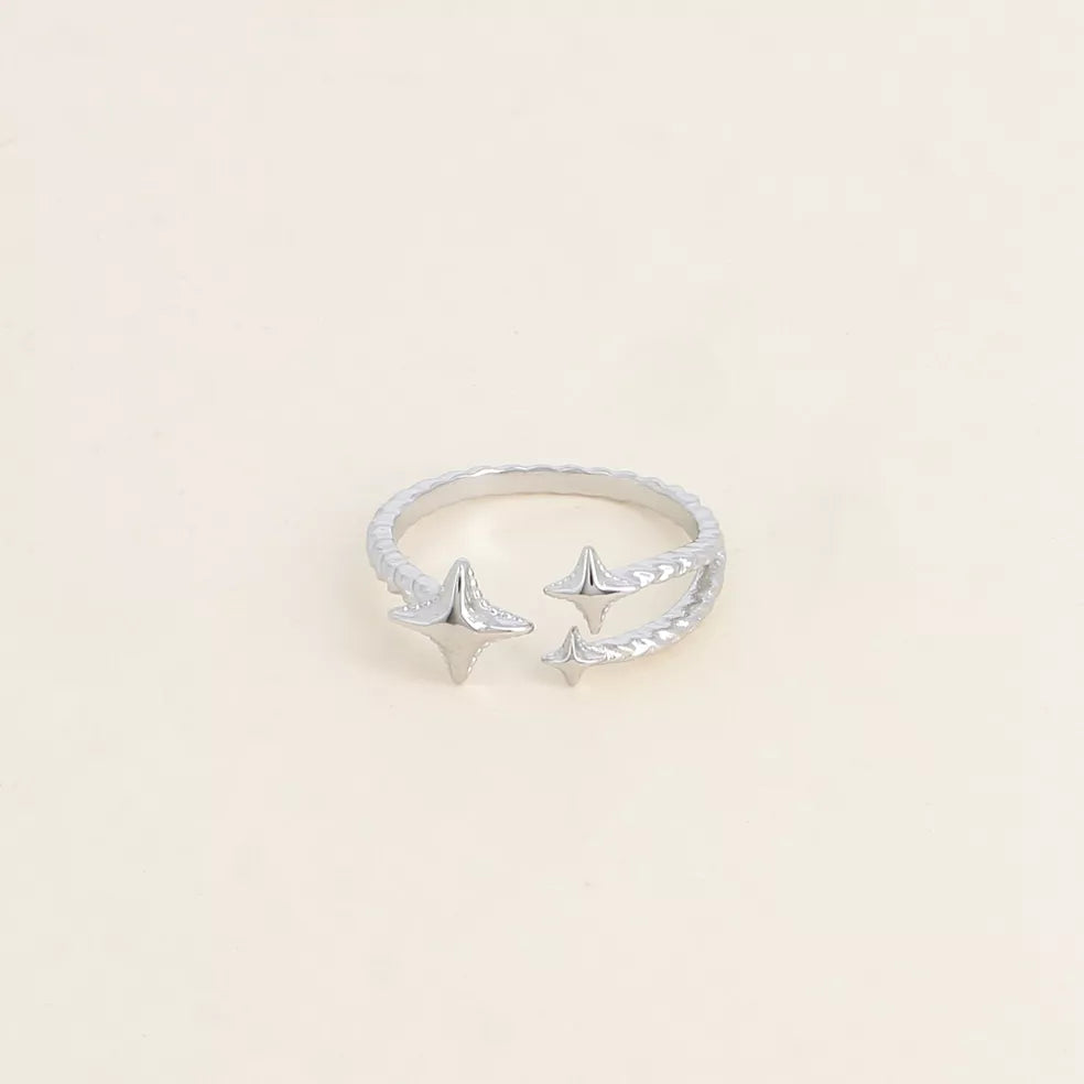 Ester Open Star Ring in Silver
