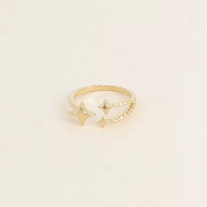 Ester Open Star Ring in Gold