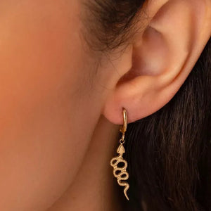 Delicate Snake Hoops