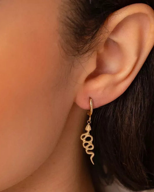 Delicate Snake Hoops