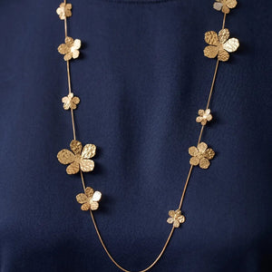 Melania Flower Necklace in Gold