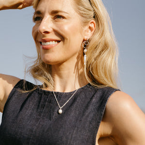 Summer Catch Pearl Necklace in Silver Colour