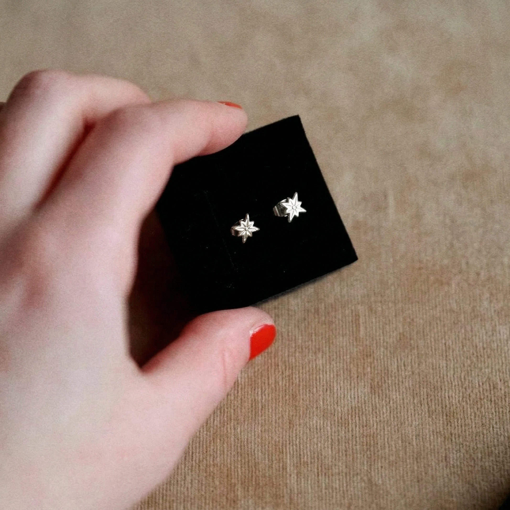 Little Star Stud Earrings in Silver