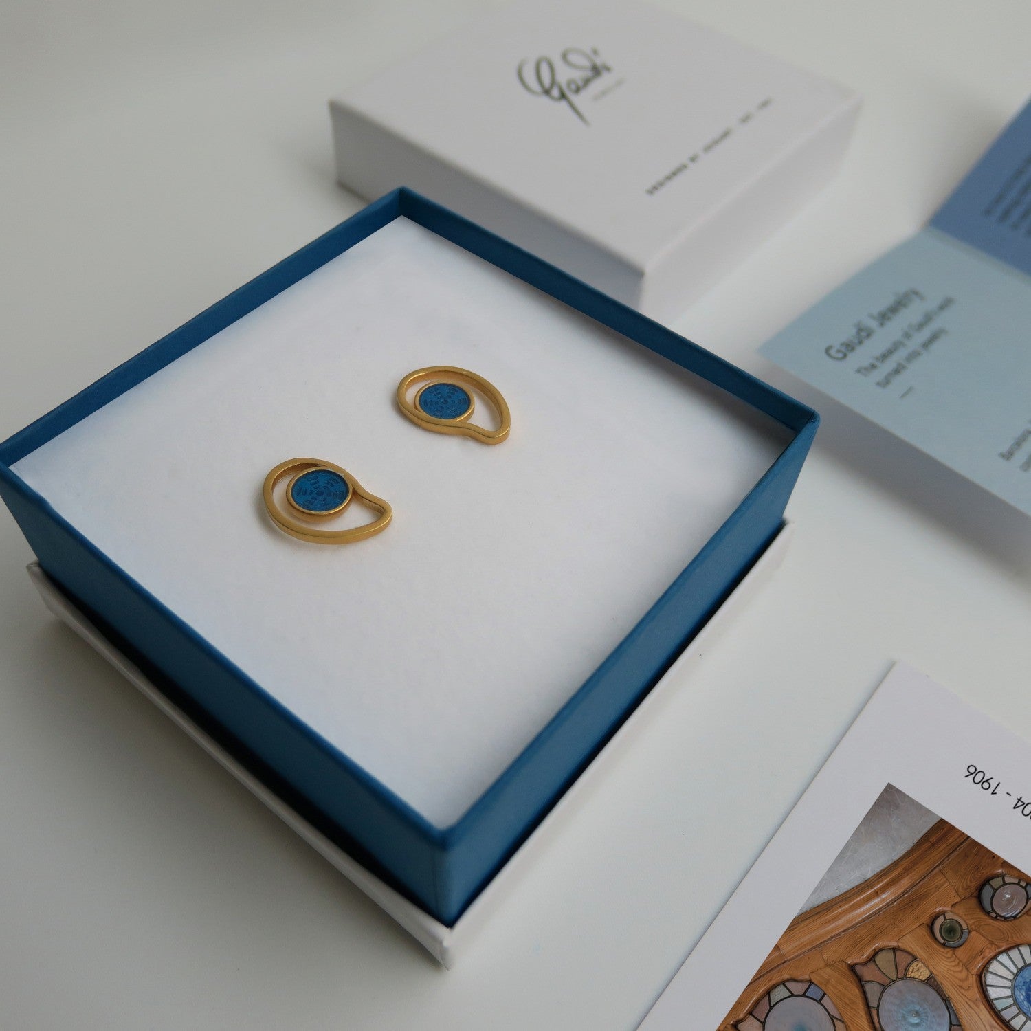 Golden Earrings Gaudí Jewellery Cibes