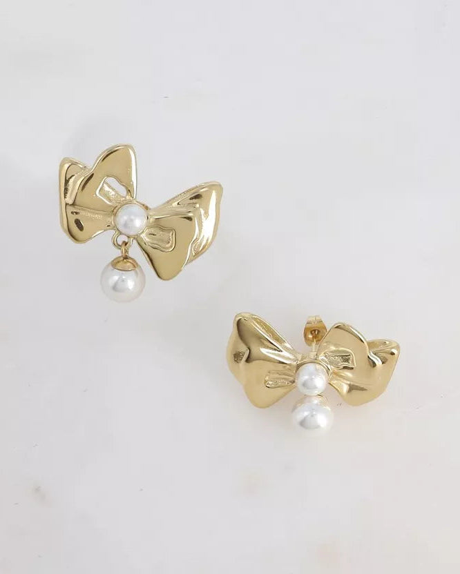 Chantal Bow Stud Earrings