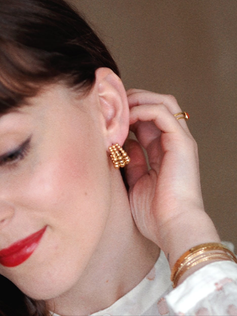 Leonore Earrings in Gold