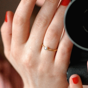 Summer Catch Pearl Ring