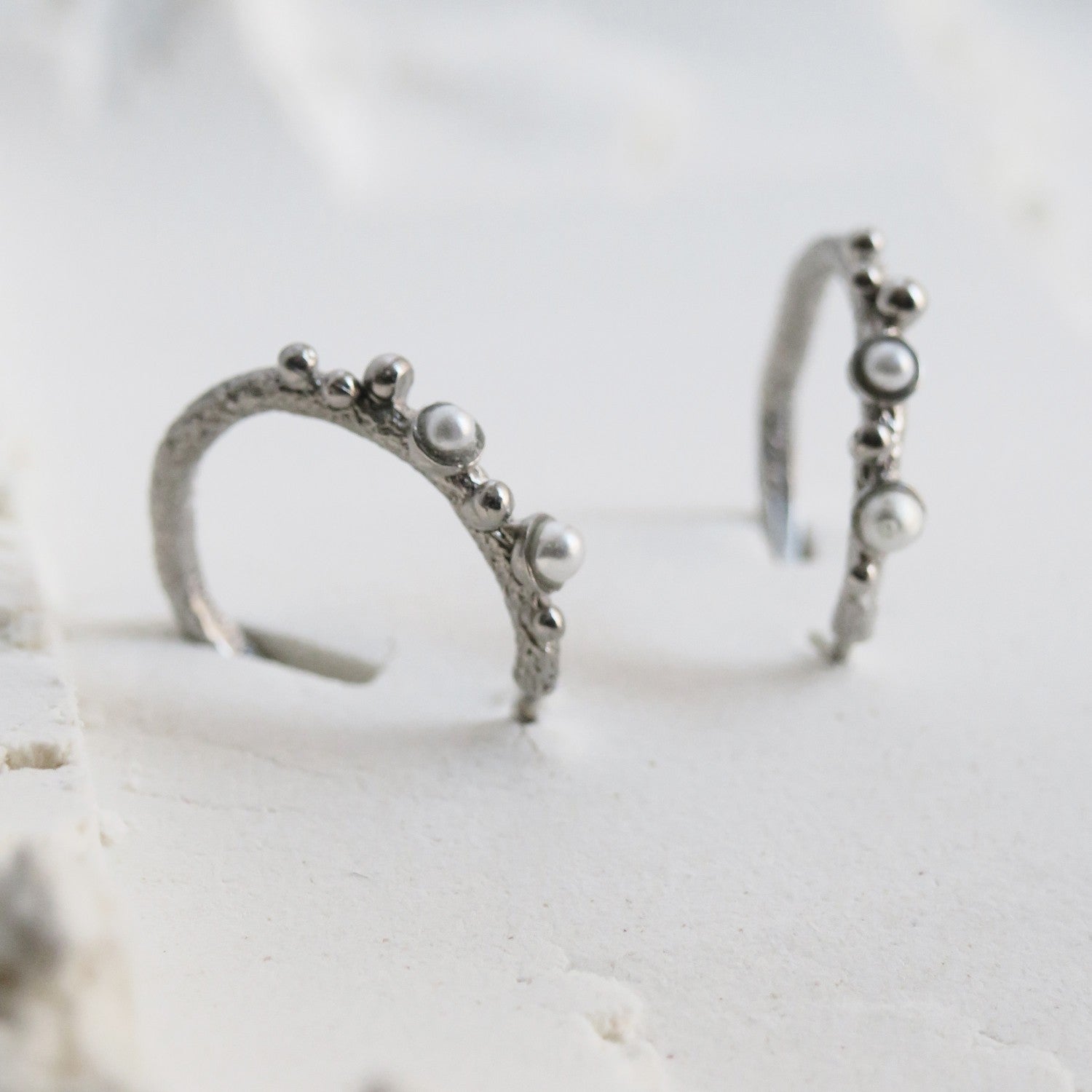 Silver Hoop Earrings Guspira