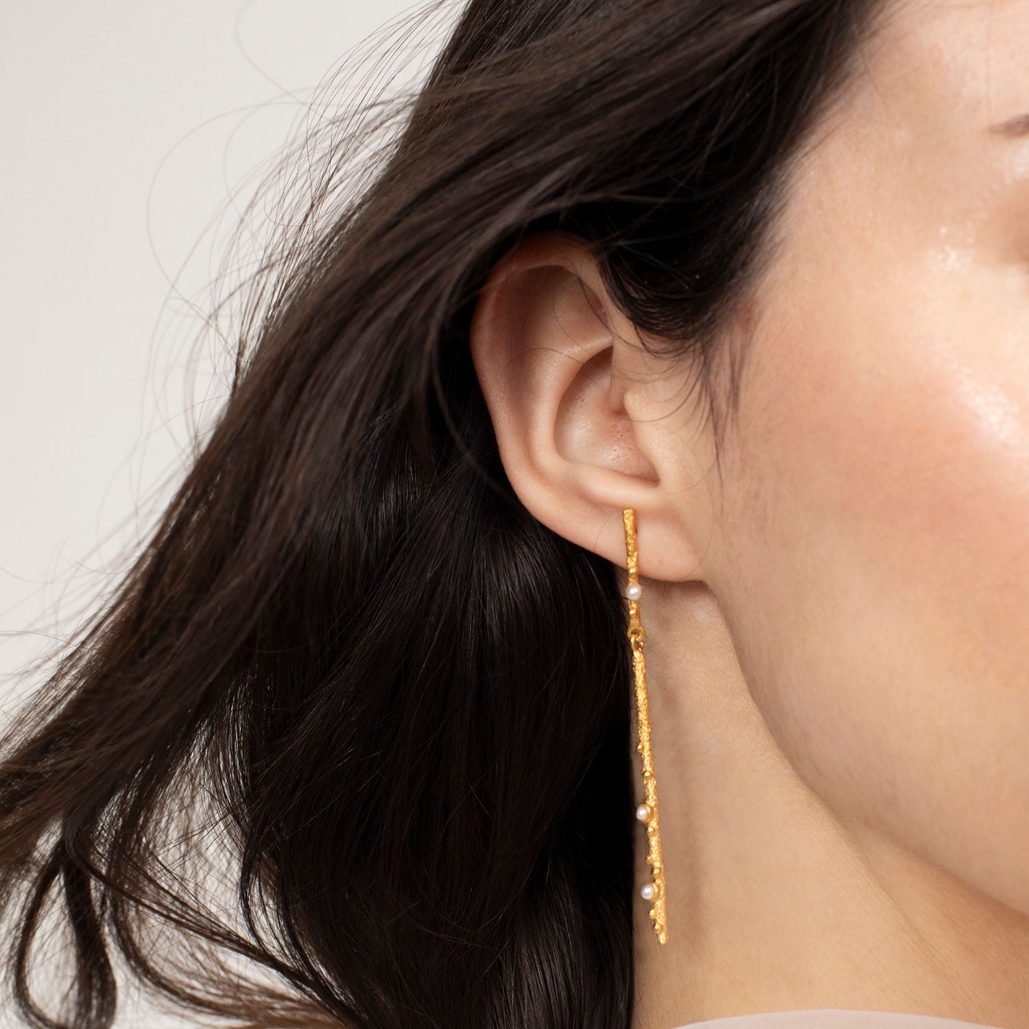 Long Golden Earrings Guspira