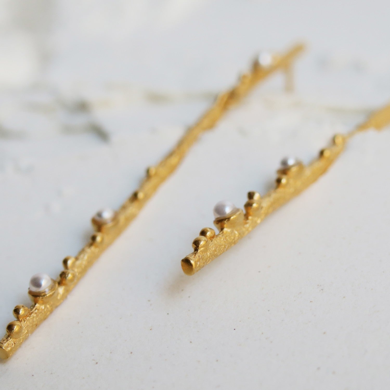 Long Golden Earrings Guspira