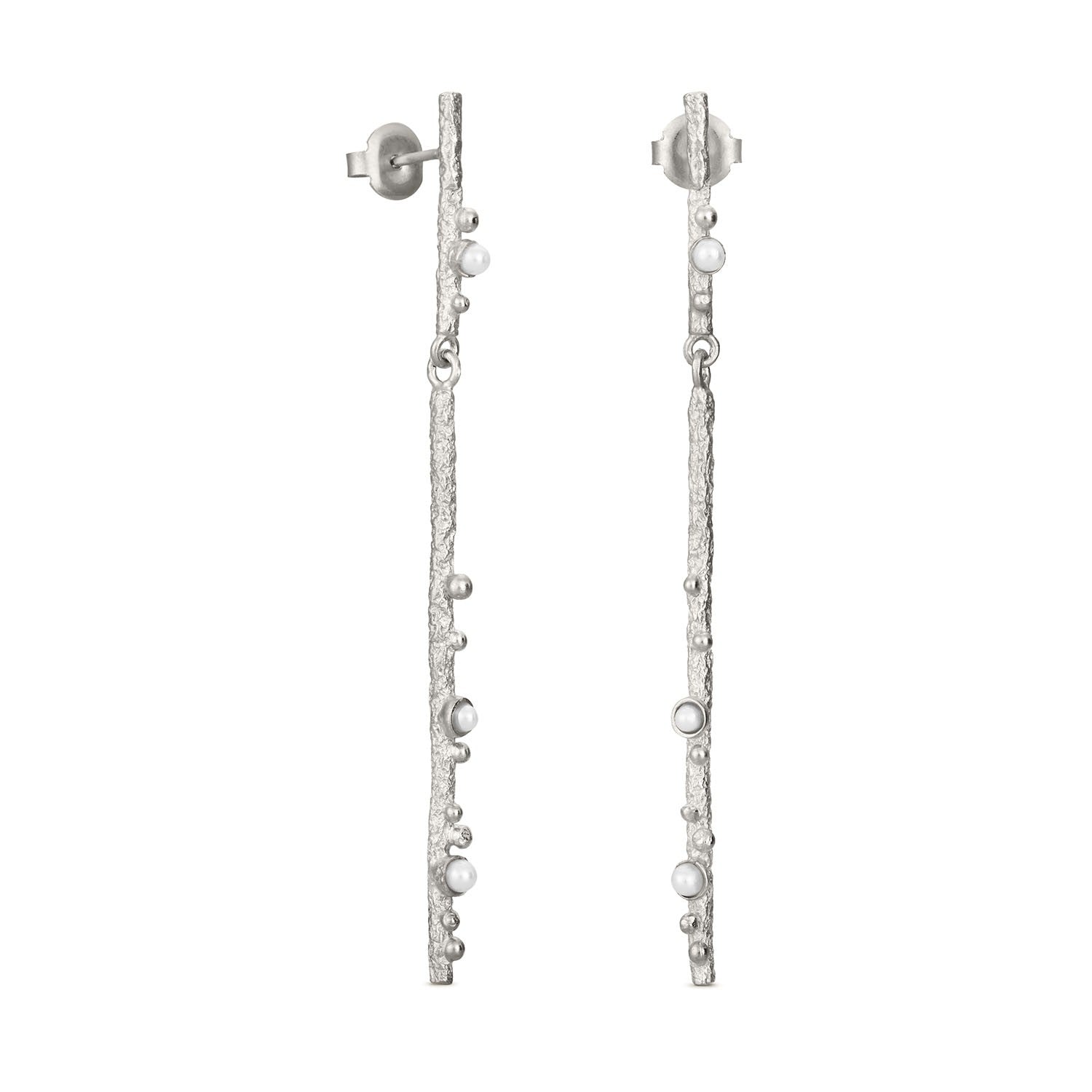 Long Silver Earrings Guspira