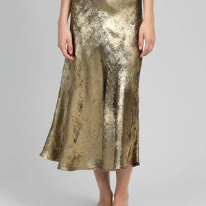 Janyma Bronze Midi Skirt