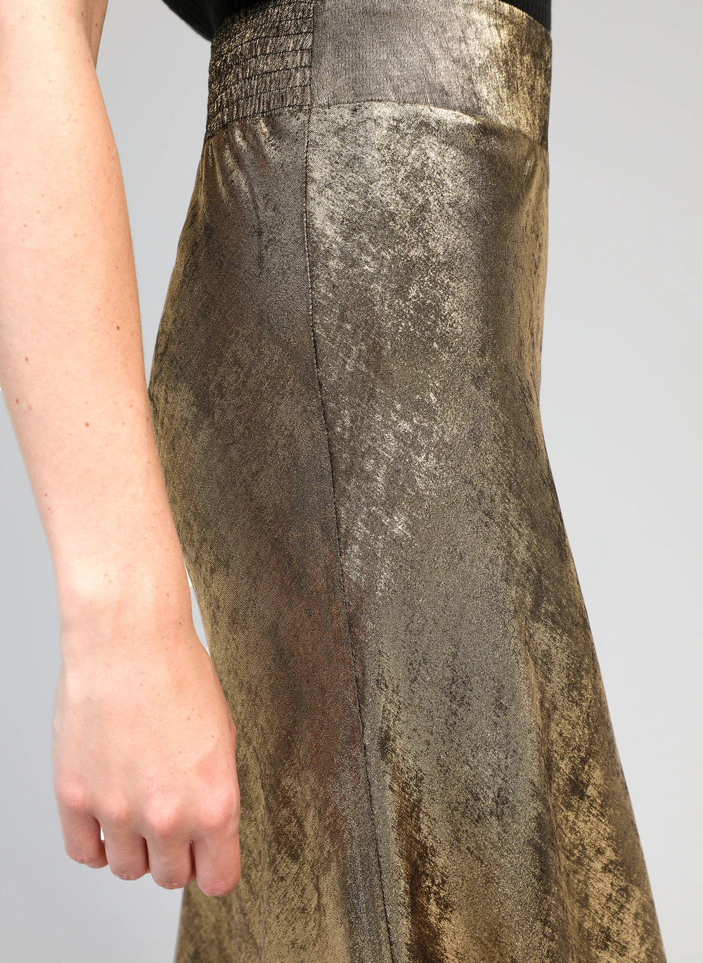 Janyma Bronze Midi Skirt