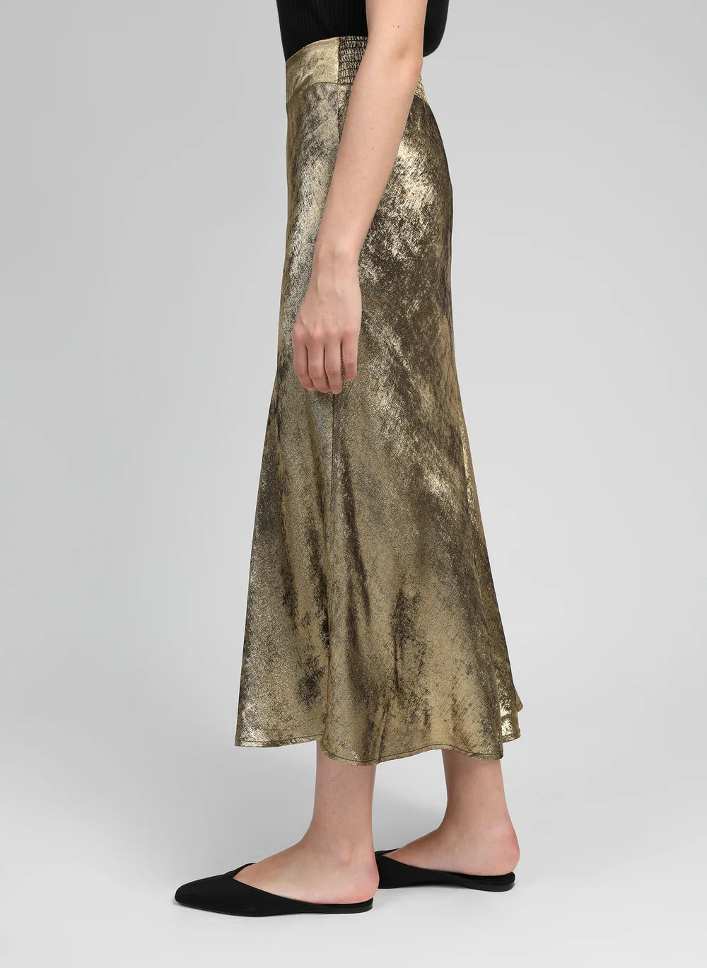 Janyma Bronze Midi Skirt