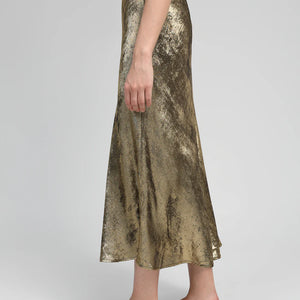 Janyma Bronze Midi Skirt
