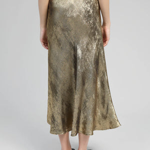 Janyma Bronze Midi Skirt
