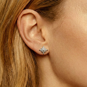 Little Star Stud Earrings in Silver