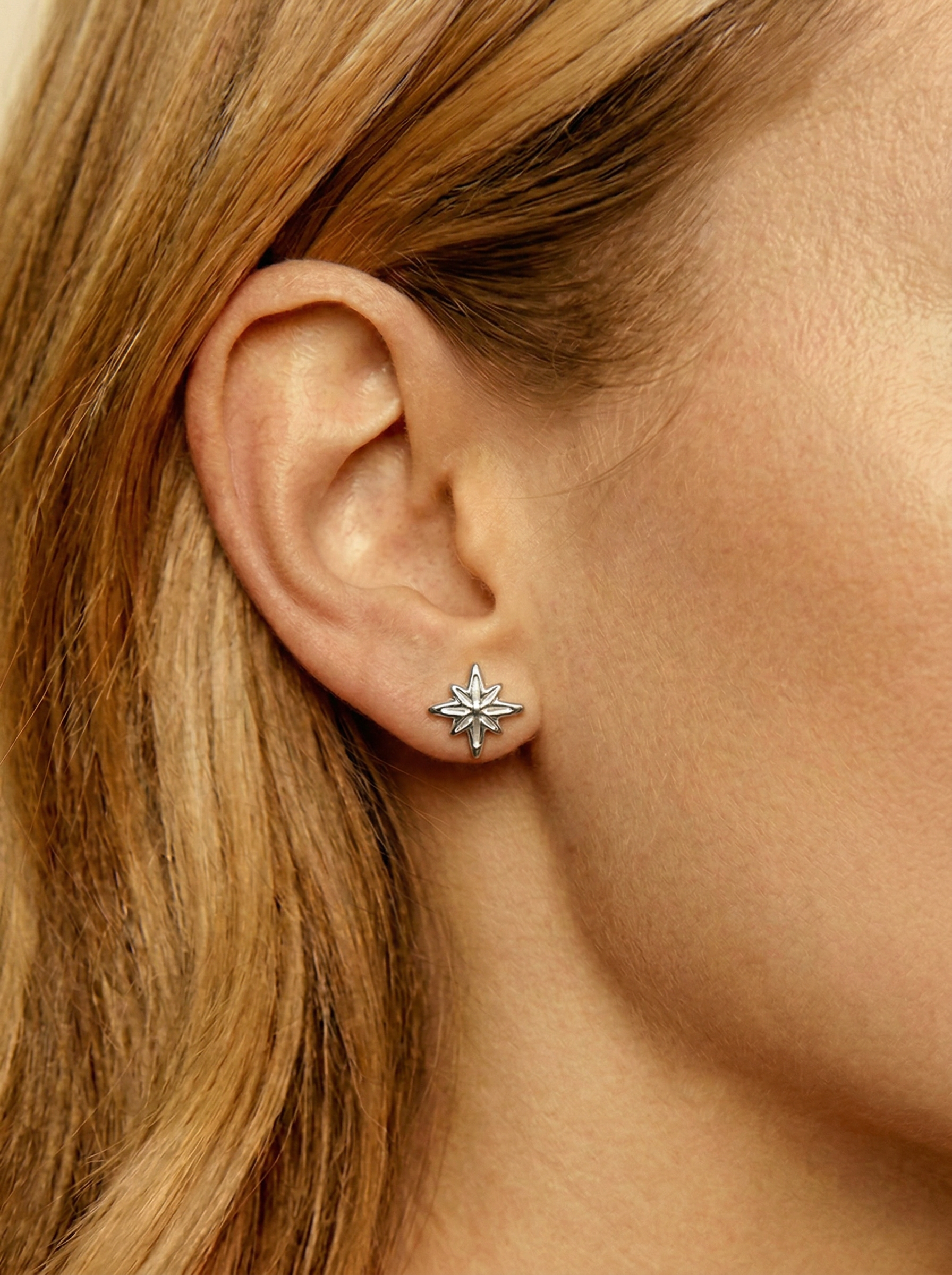 Little Star Stud Earrings in Silver