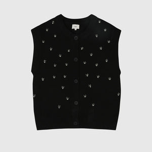 Cardigan Sans Manche Nolwen Noir