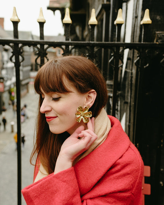 Tove Large Flower Earrings