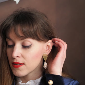 Atlas Unique Pearl Earrings