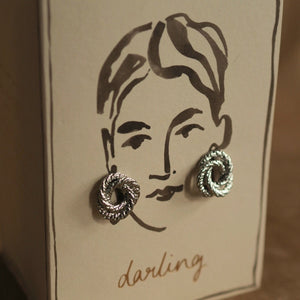 Ann-Marie Knot Earrings in Silver