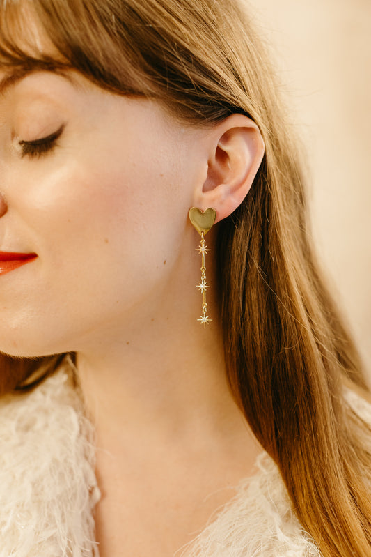 Heart Linea Earrings / Limited Collection Sparkle