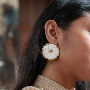 Gladys Large Floral Earrings