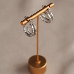 Elegant Snake Studs in Silver