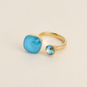 Blue Lagoon 2 Swarovski Stones Ring