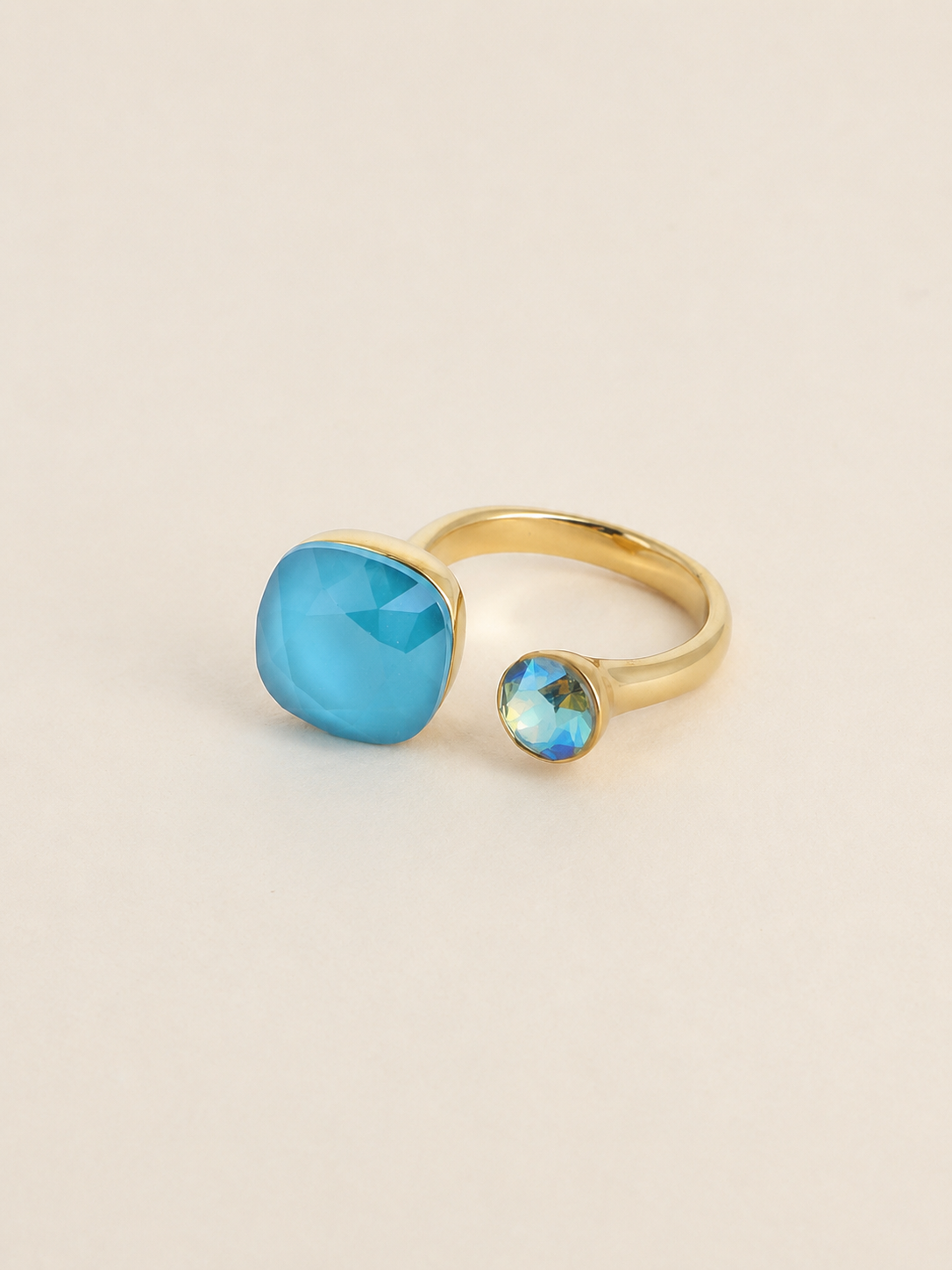 Blue Lagoon 2 Swarovski Stones Ring