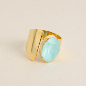 Blue Lagoon Ring / Swarovski Stone